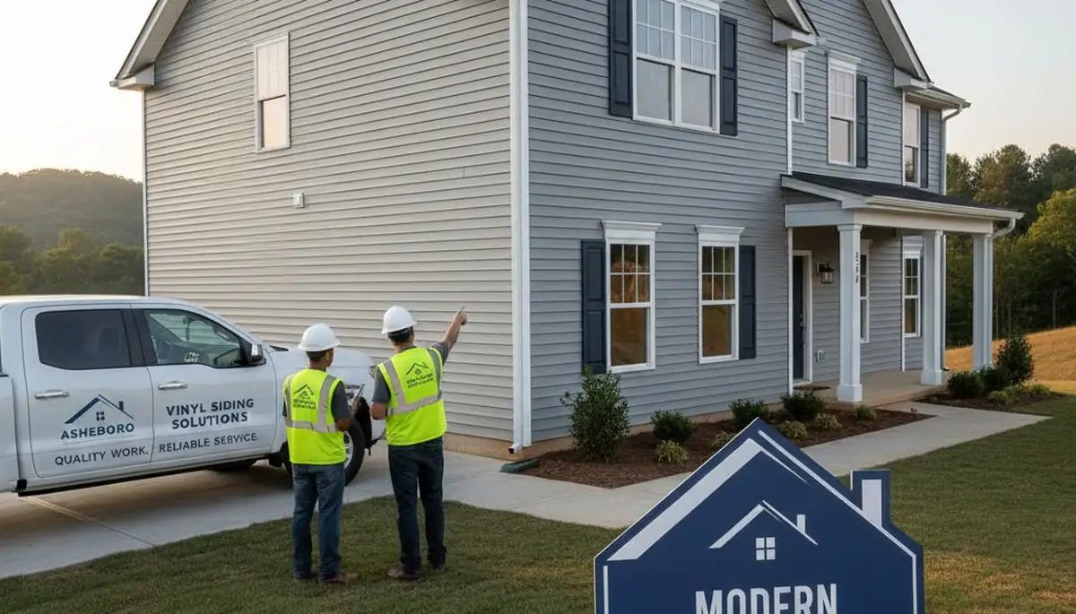 Professional vinyl siding installation on home exterior in Greensboro NC