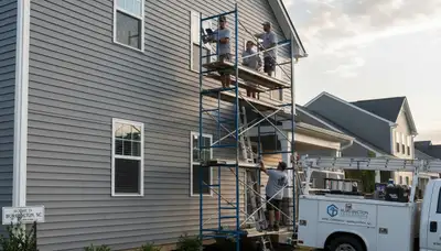Professional vinyl siding installation on home exterior in Greensboro, NC