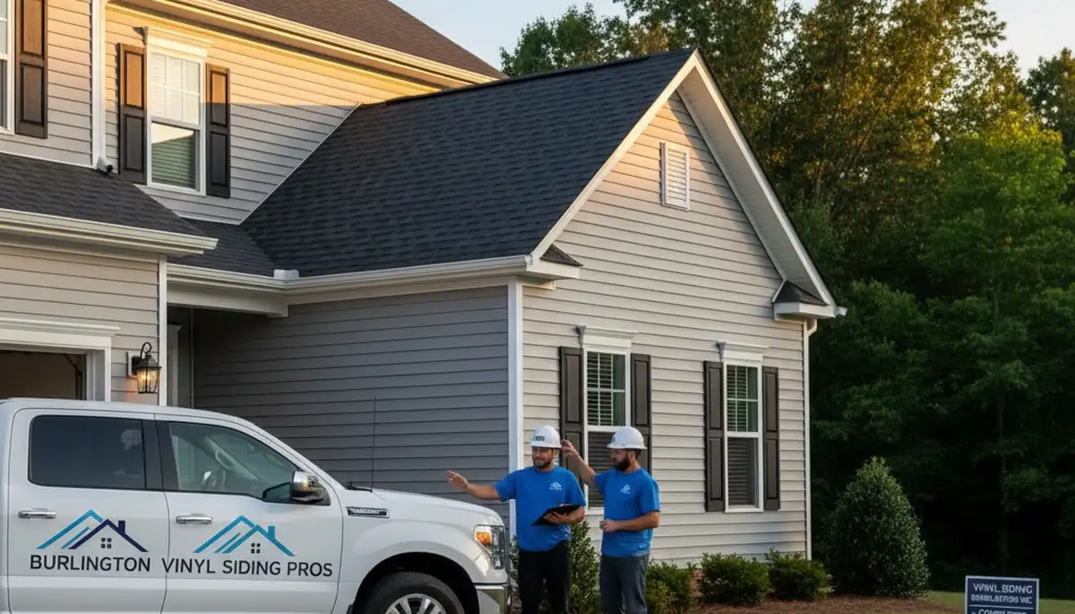 Vinyl siding installation on home exterior by local contractors in Greensboro NC