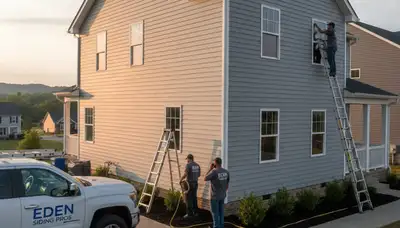 Professional vinyl siding installation on home exterior in Greensboro, NC