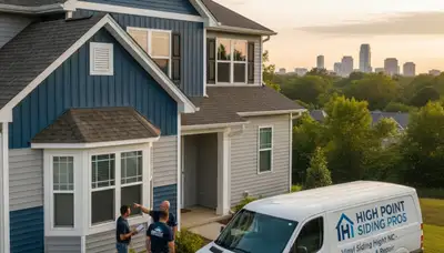 Professional vinyl siding installation on home exterior in Greensboro, NC