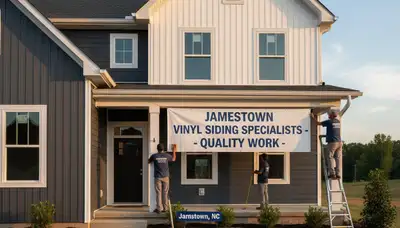 Professional vinyl siding installation on home exterior in Greensboro, NC