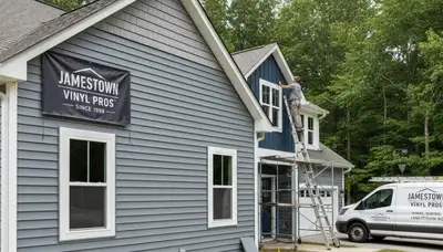 Professional vinyl siding installation on home exterior in Greensboro, NC