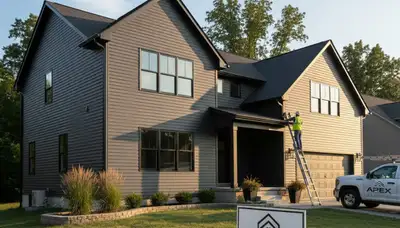 Professional vinyl siding installation on home exterior in Greensboro NC