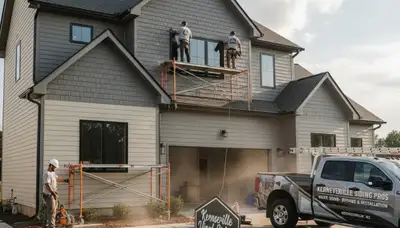 Professional vinyl siding installation on home exterior in Greensboro NC