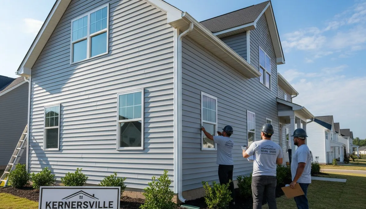 Professional vinyl siding installation on home exterior in Greensboro, NC