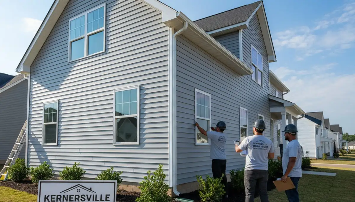 Professional vinyl siding installation on home exterior in Greensboro, NC