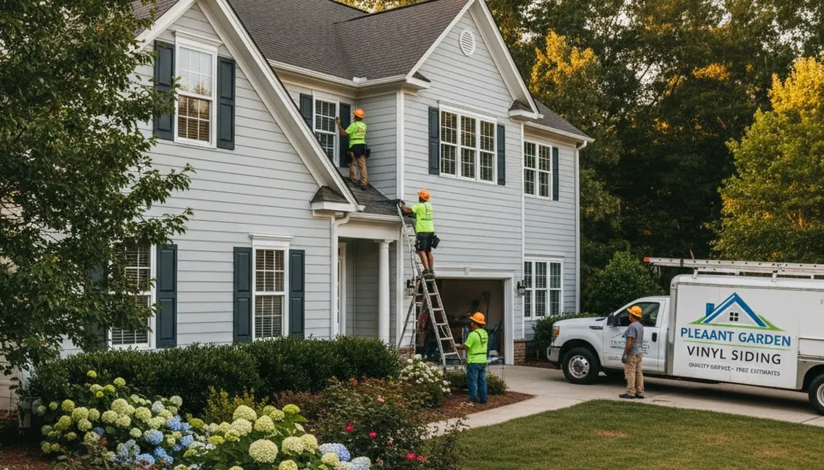 Professional vinyl siding installation on home exterior in Greensboro, NC