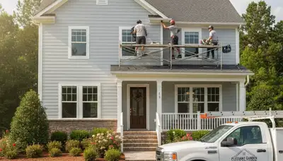 Professional vinyl siding installation on home exterior in Greensboro, NC