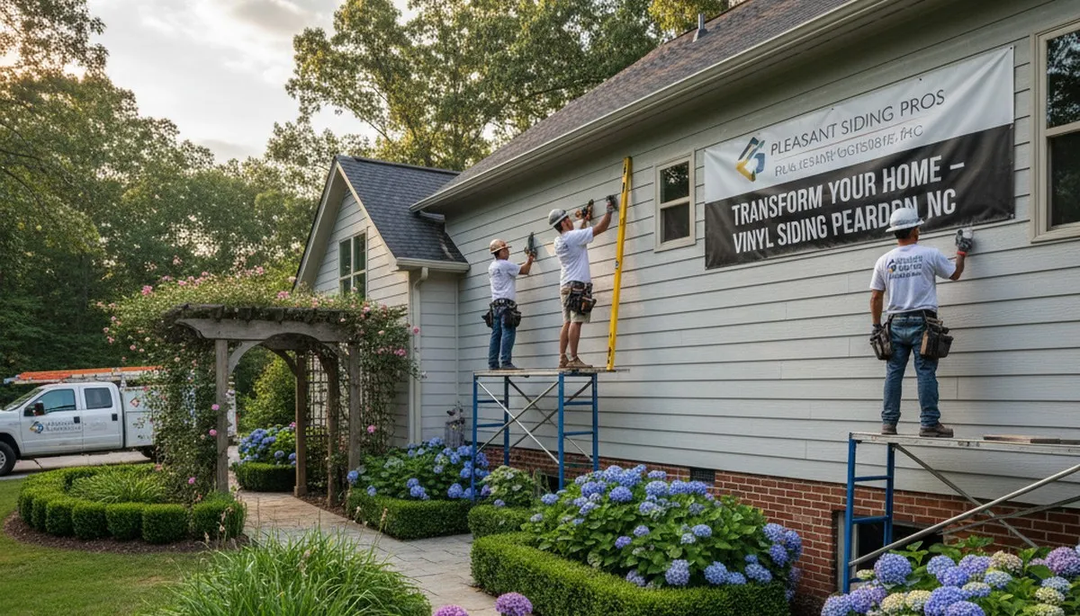 Professional vinyl siding installation on residential home in Greensboro, NC