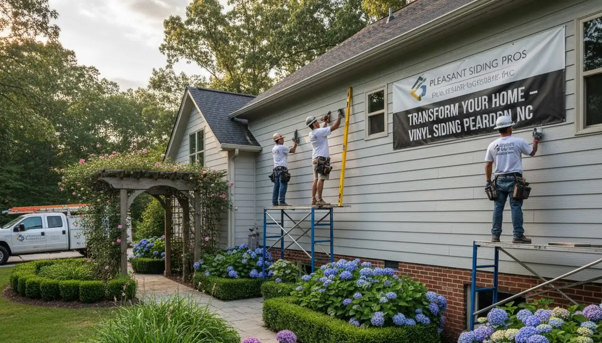 Professional vinyl siding installation on residential home in Greensboro, NC