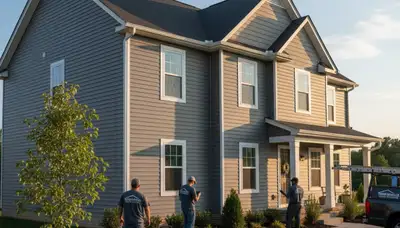 Professional vinyl siding installation on home exterior in Greensboro, NC