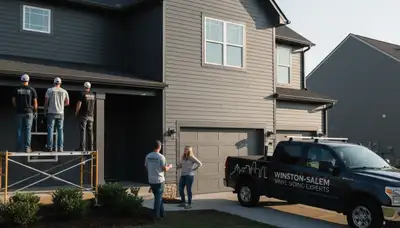 Professional vinyl siding installation on home exterior in Greensboro, NC