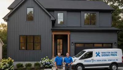 Professional vinyl siding installation on Greensboro NC home exterior