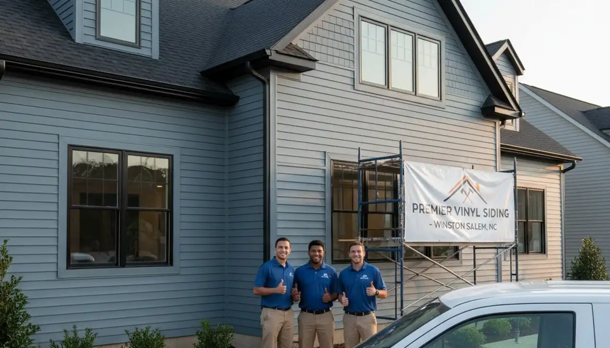 Professional vinyl siding installation on home exterior in Greensboro, NC