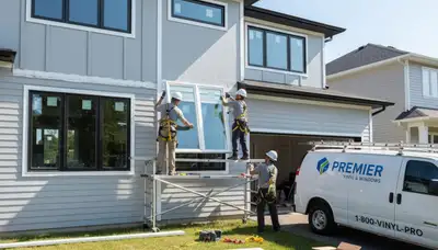 Professional window installation with vinyl siding in Greensboro, NC homes by Next Level Exteriors